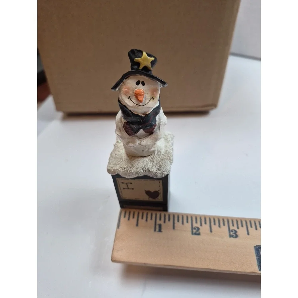 Vintage Christmas‎ Spreader Set Snowman Angel Resin Handle Stainless Steel 3pc